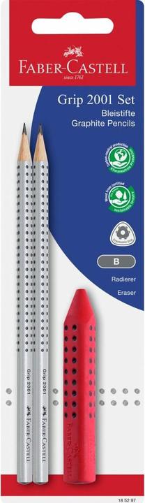 Actual product image Faber-Castell Pencil GRIP 2001 B silver 2ST (HB, 2 x)