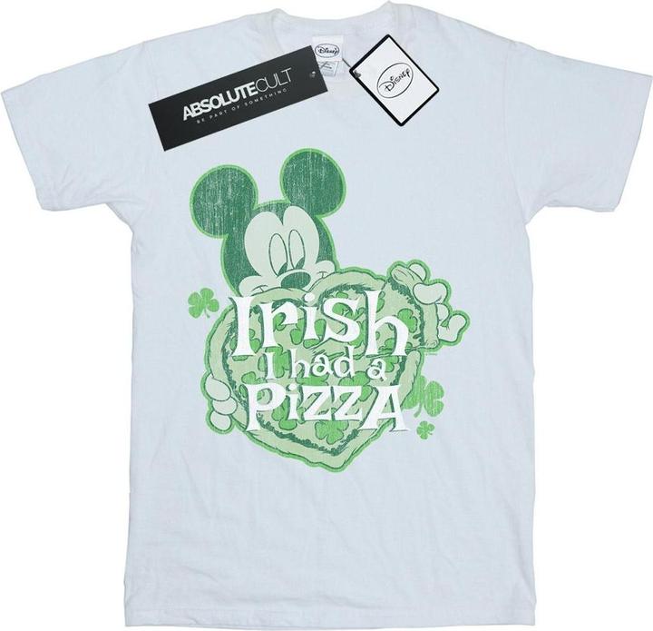 Disney Mickey Mouse Shamrock Pizza TShirt (L)