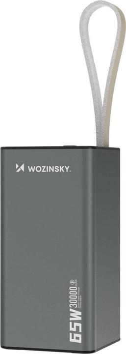 Actual product image Wozinsky Powerbank K65+ 65W 30000mAh 2x USB-C, 1x USB-A 65W - black (30000 mAh, 65 W, 65 Wh)