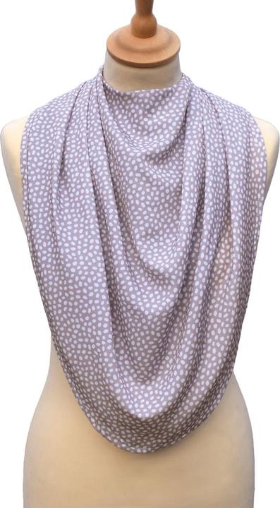 Image du produit Bibetta Bavoir Pashmina - Gris à pois