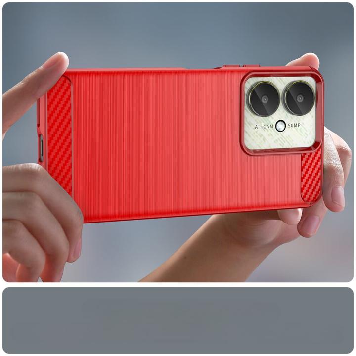 Actual product image Cover-Discount Xiaomi Poco C65 / Redmi 13C - Metal look case red (Xiaomi Poco C65)