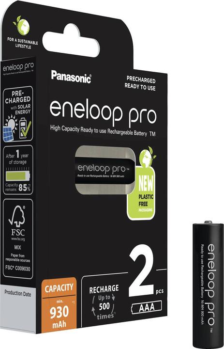 Produktbild Panasonic eneloop pro (2 Stk., AAA, 930 mAh)
