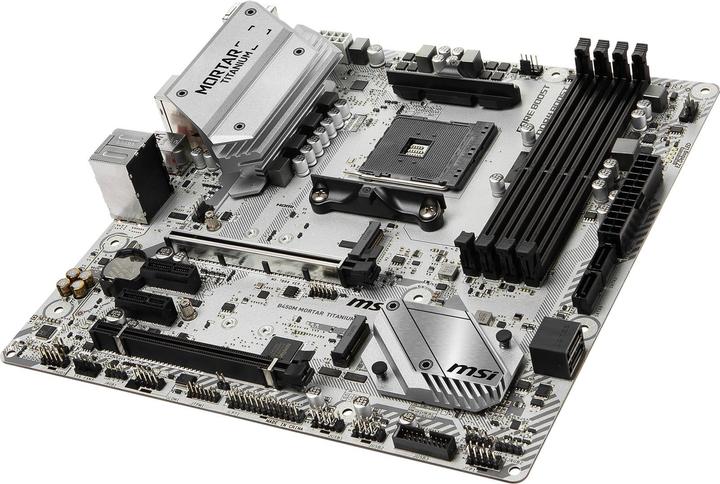 Actual product image MSI B450M Mortar Titanium (AM4, AMD B450, mATX)