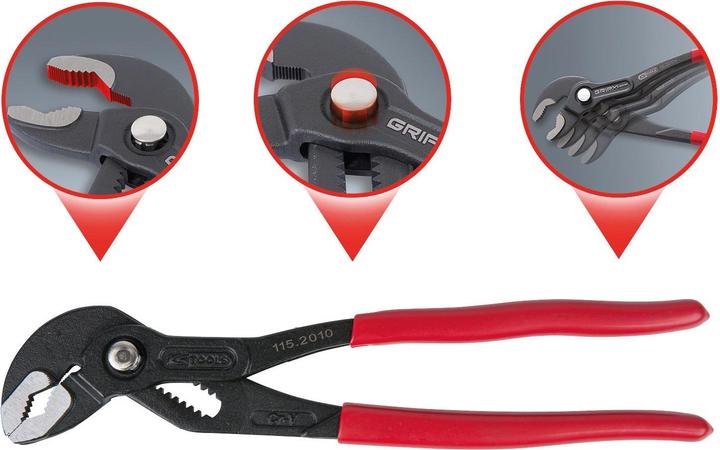 Actual product image KS Tools Water pump pliers, push button adjustment (175 mm)