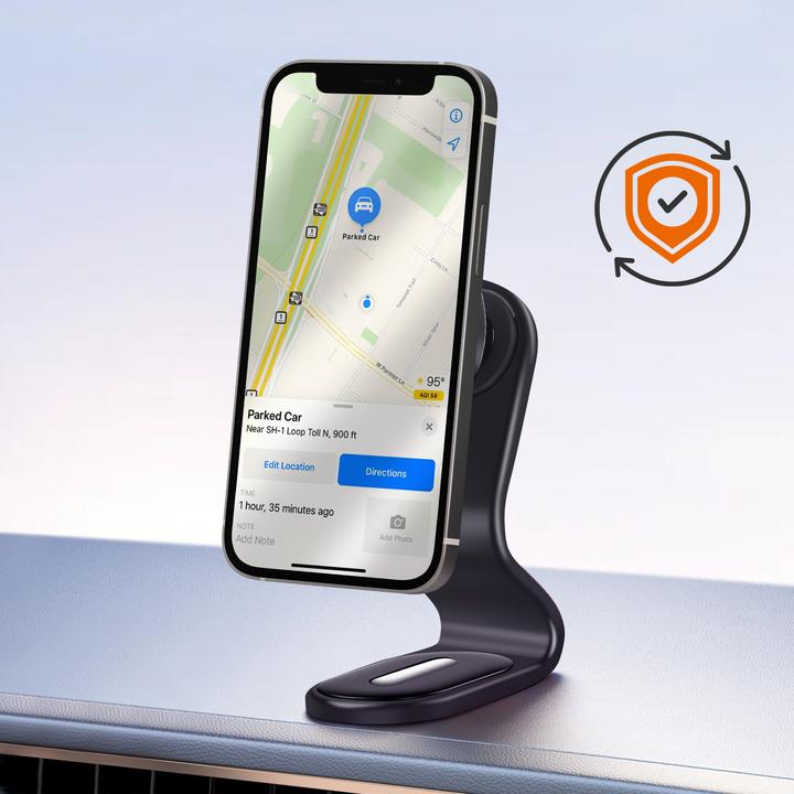 Image du produit LinQ MagSafe Autohalterung Klettbefestigung Armaturenbrett