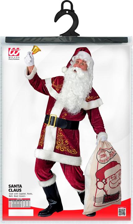 Actual product image Widmann Father Christmas costume coat with cape, trousers, belt, boot covers (XXL, 3XL)