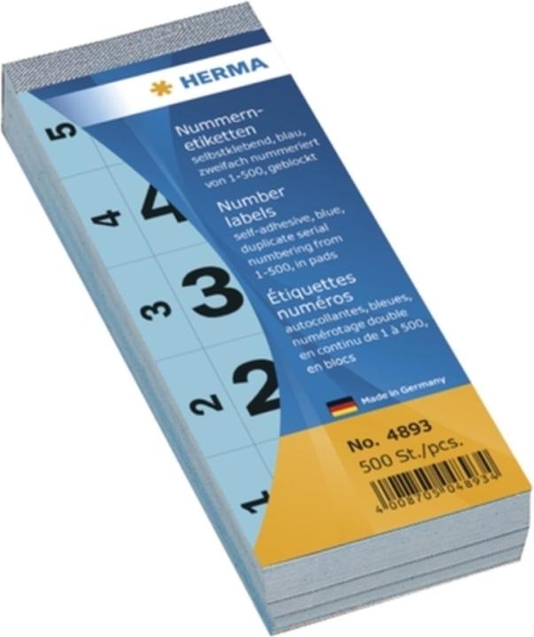Actual product image HERMA Number pad