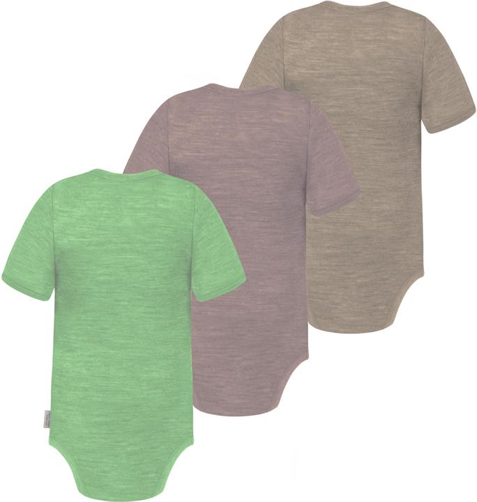 Immagine prodotto Normani Set di 3 body baby in merino a maniche corte "Tauranga" - 9295 (98)