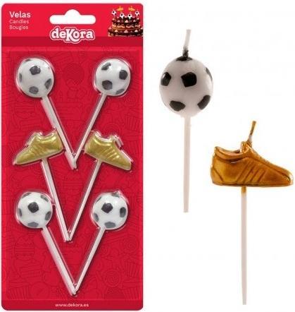 Image du produit Dekora Bougies Ballon de foot (6 pcs) (6 x)