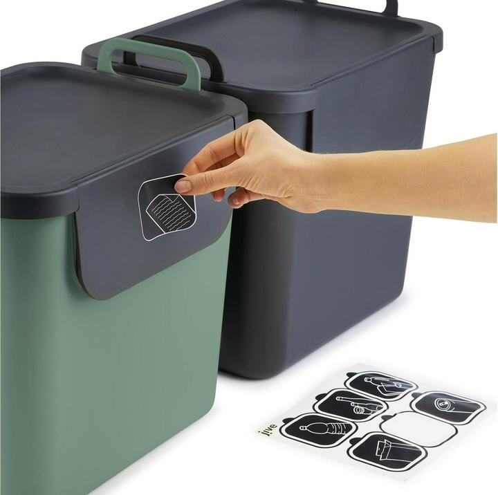 Image du produit Rotho Bac de recyclage Jive 99.2 l, vert/noir/blanc (99.20 l)
