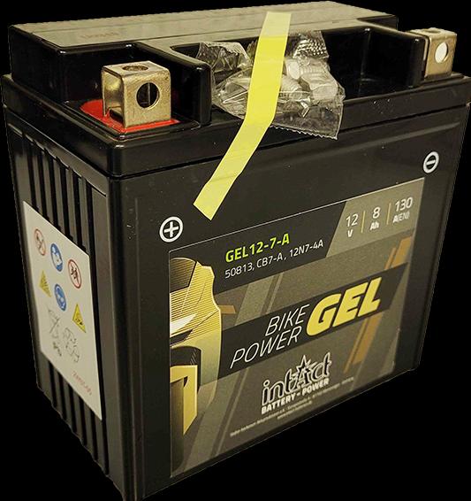 Actual product image Intact GEL12-7-A Bike-Power GEL 8Ah motorcycle battery (DIN 50813) 12N7-4A / YB7-A (12 V, 8 Ah, 130 A)