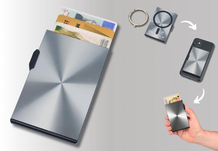 Actual product image Troika EDELCARD Kartenetui MagSafe, diamantschlifftitanfarben