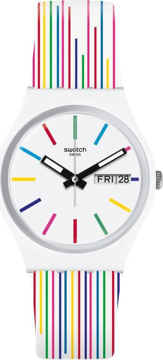 Actual product image Swatch White samba (Analogue wristwatch, 34 mm)