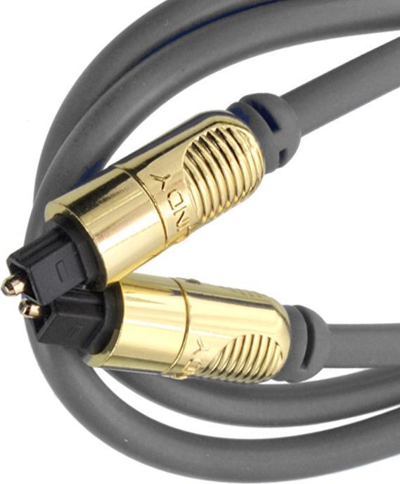 Image du produit Lindy Le câble Toslink en or (10 m, Haut de gamme, Optique)