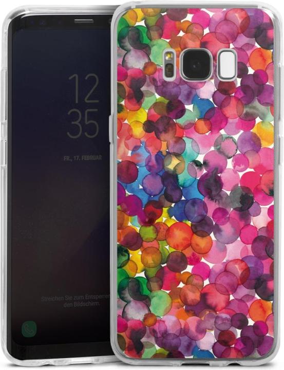 Produktbild DeinDesign Silikon Hülle für Samsung Galaxy S8 Handyhülle Case Smartphone Schutzhülle Punkte Wasserfarbe bunt (Samsung Galaxy S8)