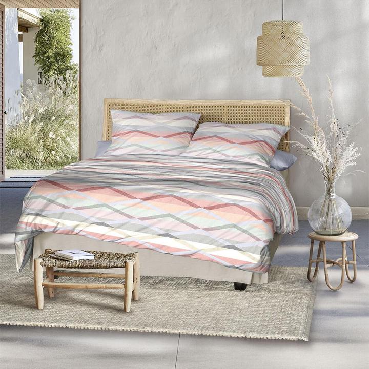 Produktbild Irisette Mako-Satin Bettwäsche Wave 8610 rot (Bettwäsche Set, 135x200 cm + 80x80 cm)