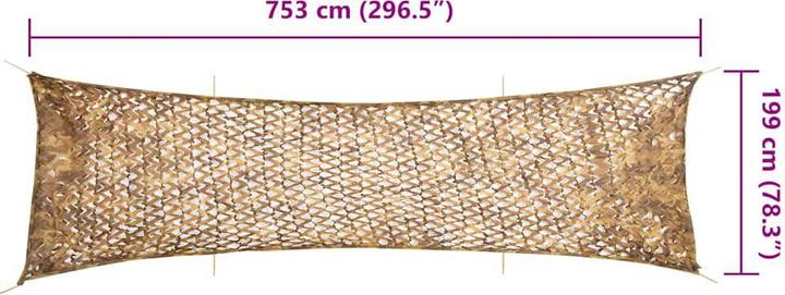 Produktbild VidaXL Tarnnetz mit Aufbewahrungstasche 753x199 cm Sandfarbe