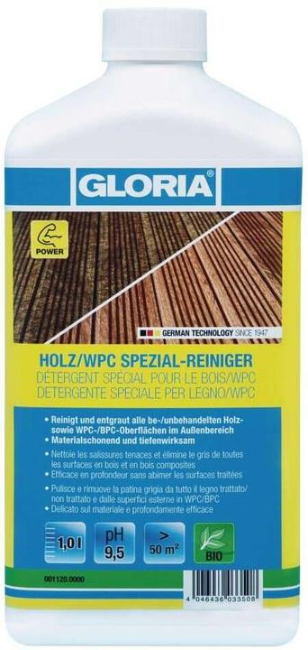 Actual product image Gloria Haus und Garten 001120.0000 Wood/WPC Special Cleaner - 1 l Wood Cleaner-