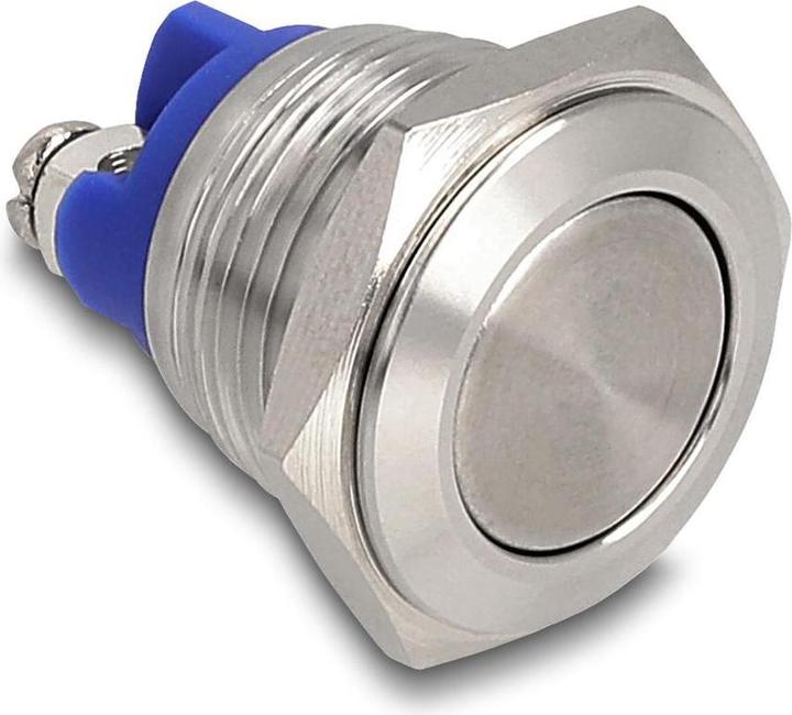 Immagine prodotto Delock Drucktaster zum Einbau 16 mm 2 x Schraubklemme Taster flach