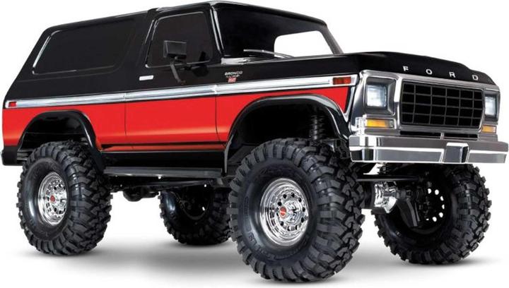 Traxxas TRX-4 79 Ford Bronco schwarz/rot 1/10 Crawler RTR Brushed, Clipless, ohne Akku und Ladegerät (RTR Ready-to-Run)