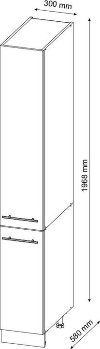 Produktbild Vicco Apothekerschrank Fame-Line (30 x 58 x 207 cm)