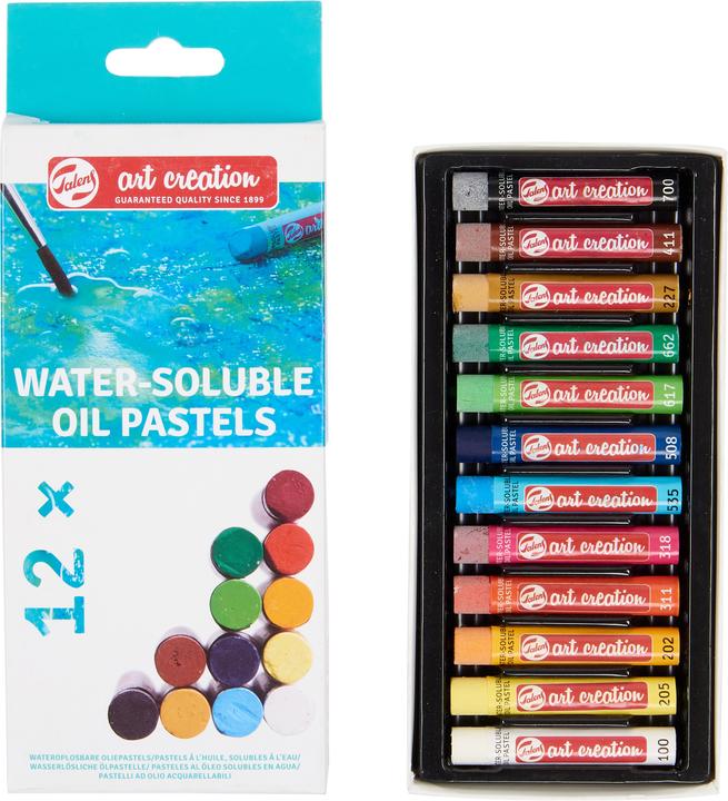 Produktbild Talens Wasserlösliche Ölpastelle Set 12# (Mehrfarbig, 12 x)