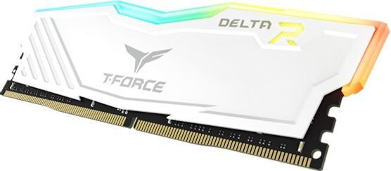 Immagine prodotto Team Group DDR4 -16GB - 3200 - CL - 16 baltas T-Force Delta Dual Kit (2 x 8GB, 3200 MHz, DDR4-RAM, DIMM)