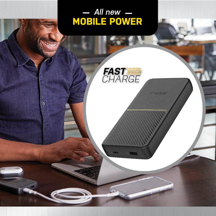 Image du produit OtterBox Banque d'alimentation à charge rapide standard (15000 mAh, 18 W, 55500 Wh)