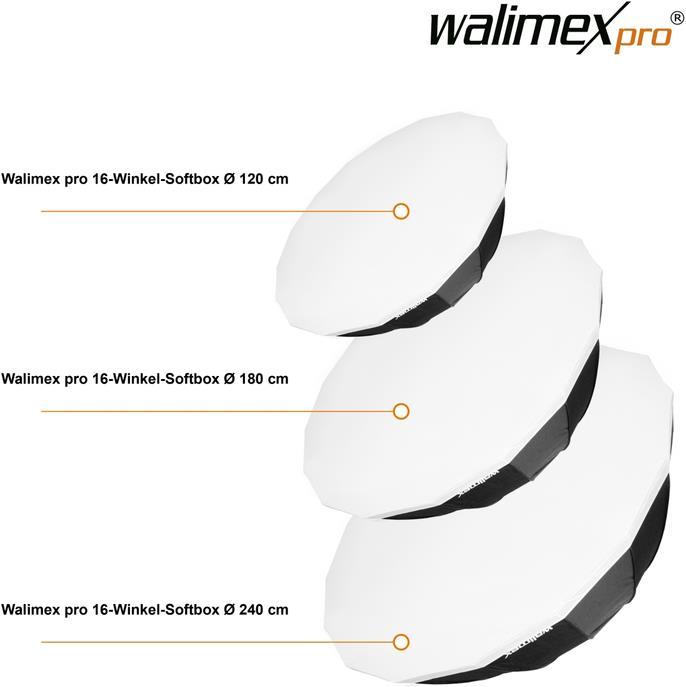Produktbild Walimex 16-Winkel-Softbox Ø180cm Aurora/Bowens (Softbox, 180 cm)