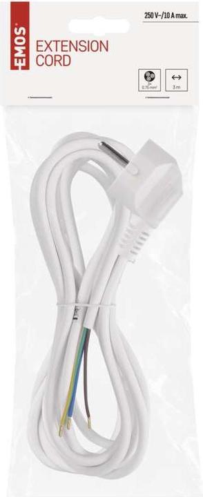 Produktbild Emos Netzkabel PVC 3x 0,75mm2, 3m, weiss (3 m)