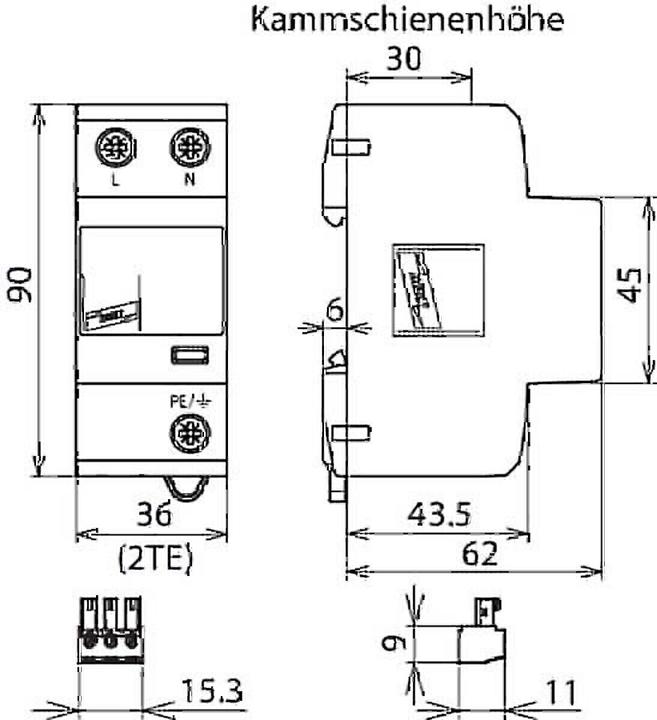 Produktbild Dehn SOEHNE Kombiableiter shield DSH TN 255 Typ 2
