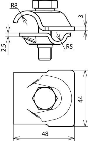 Image du produit Dehn Borne MV NIRO 200kA pour Rd 8-10/16mm avec 392209