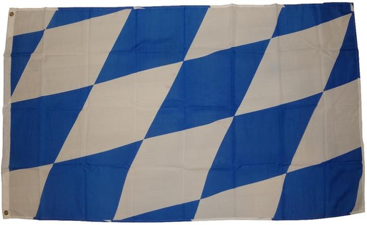 Image du produit trends4cents Drapeau Bavière losange 250 x 150 cm Drapeau avec 3 oeillets 100g/m² poids du tissu Hissflagge