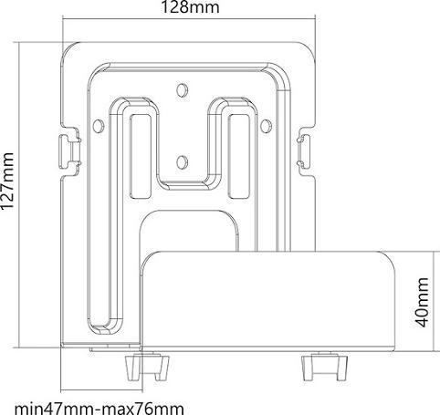Produktbild Multibrackets MB Media Player Halter, Metall, schwarz/8446
