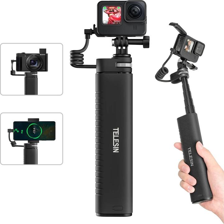 Actual product image Hermex Telesin Selfie Stick Actioncam with adapter for GoPro DJI Insta360 and much more