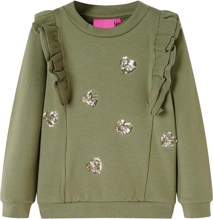 VidaXL Kinder-Sweatshirt Khaki 92,Material: 95 % Baumwolle. 5 (92)