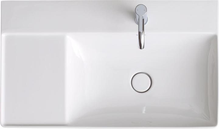 Image du produit Duravit Lavabo DURASQUARE sans meuble vasque, hauteur totale 800x470mm 1 hublot blanc (470 mm, 800 mm)