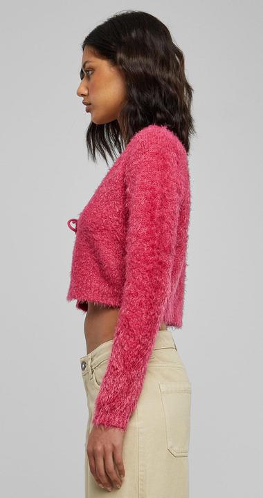 Actual product image Urban Classics Ladies Tied Cropped Feather Cardigan - 117653 (5XL)