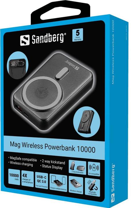 Produktbild Sandberg Mag Wireless (10000 mAh, 10 W, 38.50 Wh)