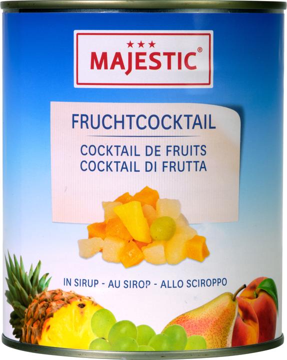 Actual product image Majestic Fruit cocktail without cherries - syrup (963 g)