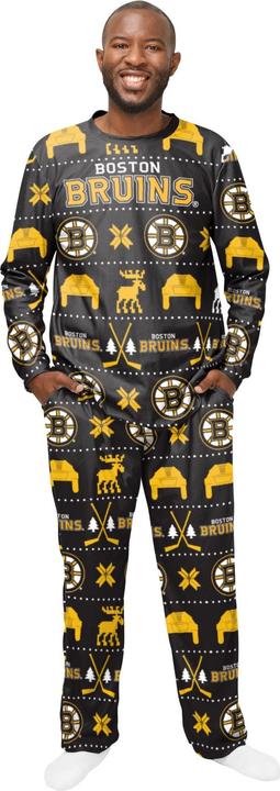 Foco NHL Winter XMAS Pyjama Schlafanzug - Boston Bruins - S (S)