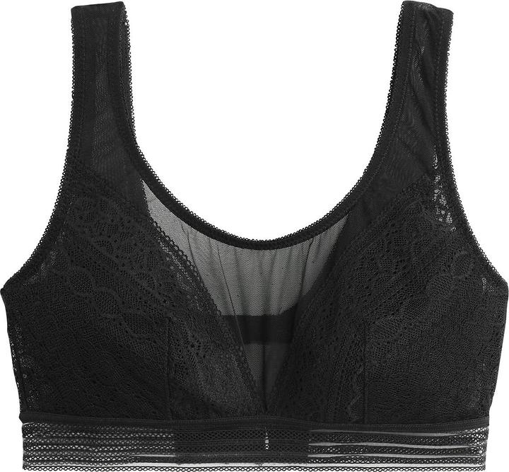 Actual product image La Redoute Collections Lace and tulle bustier without underwire (32 C)