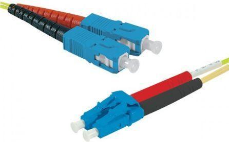 Produktbild Générique SC-UPC/LC-UPC duplex HD single OS2 9/125 Fiber patch cable yellow - 7 m (U/UTP, CAT6)