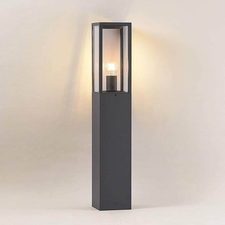 Actual product image Lindby Peldar garden light H80 Dark Grey/Clear (E27, IP44)