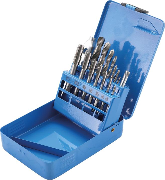 BGS Jeu de tarauds et mèches HSS M3 - M12 / 2,5 - 10,2 mm