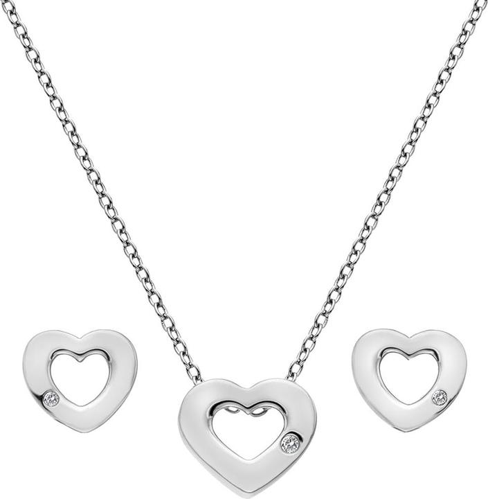 Hot Diamonds Diamant Amulett Herz Set (Silber 925)