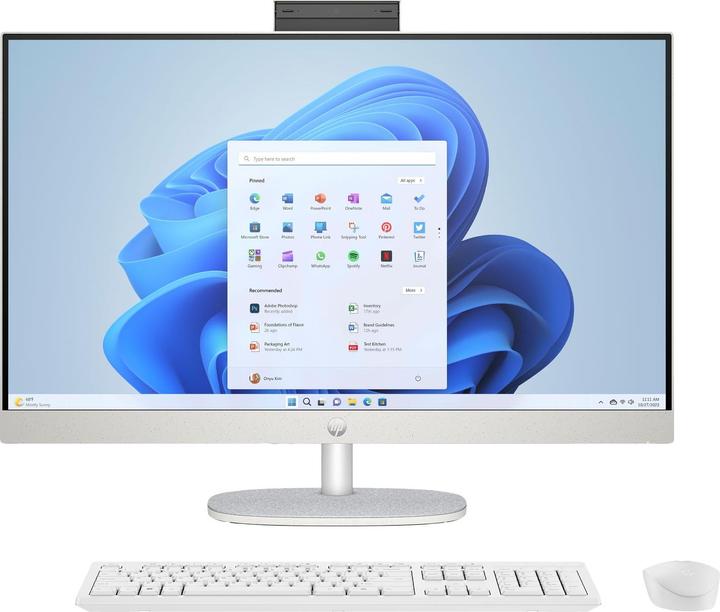 Image du produit HP All-in-One 27-cr0001no (86F20EA) -tietokone, Win 11 (AMD Ryzen 5 7520U, 16 Go, 512 Go, AMD Radeon Graphics)