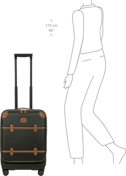 Actual product image Brics Bellagio 4-wheel cabin trolley 55 cm with stretch fold (40 l, Hand luggage (up to 50 litres))