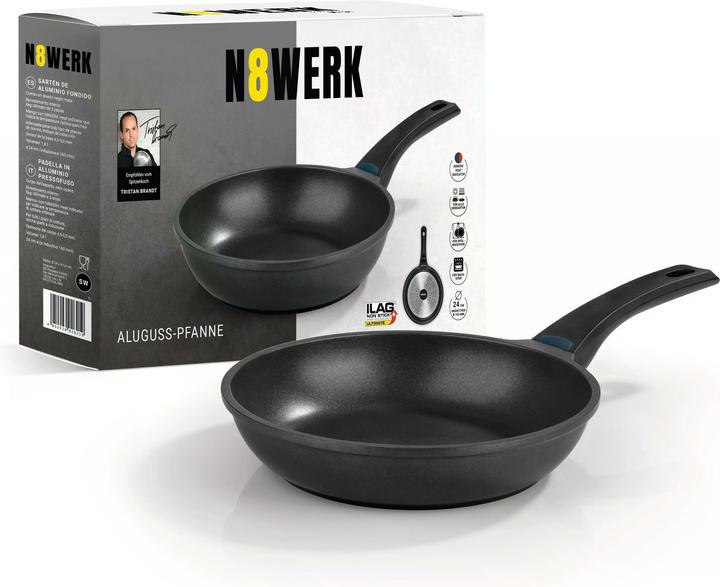 Produktbild N8werk Bratpfanne 24 cm (24 cm, Bratpfanne, Aluminiumguss)