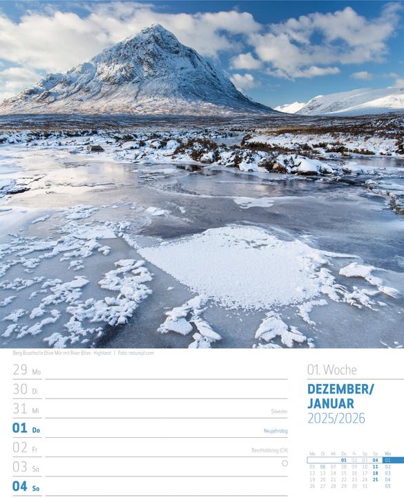 Produktbild Schottland - Zwischen Highlands und Hebriden - Wochenplaner Kalender 2026 (25 x 33 cm, Harter Einband, Deutsch)